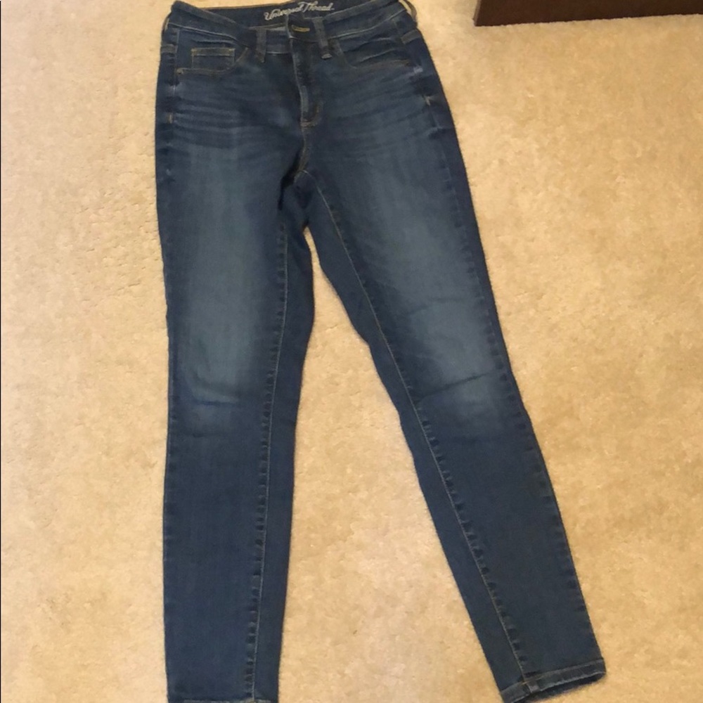 Skinny high rise denim